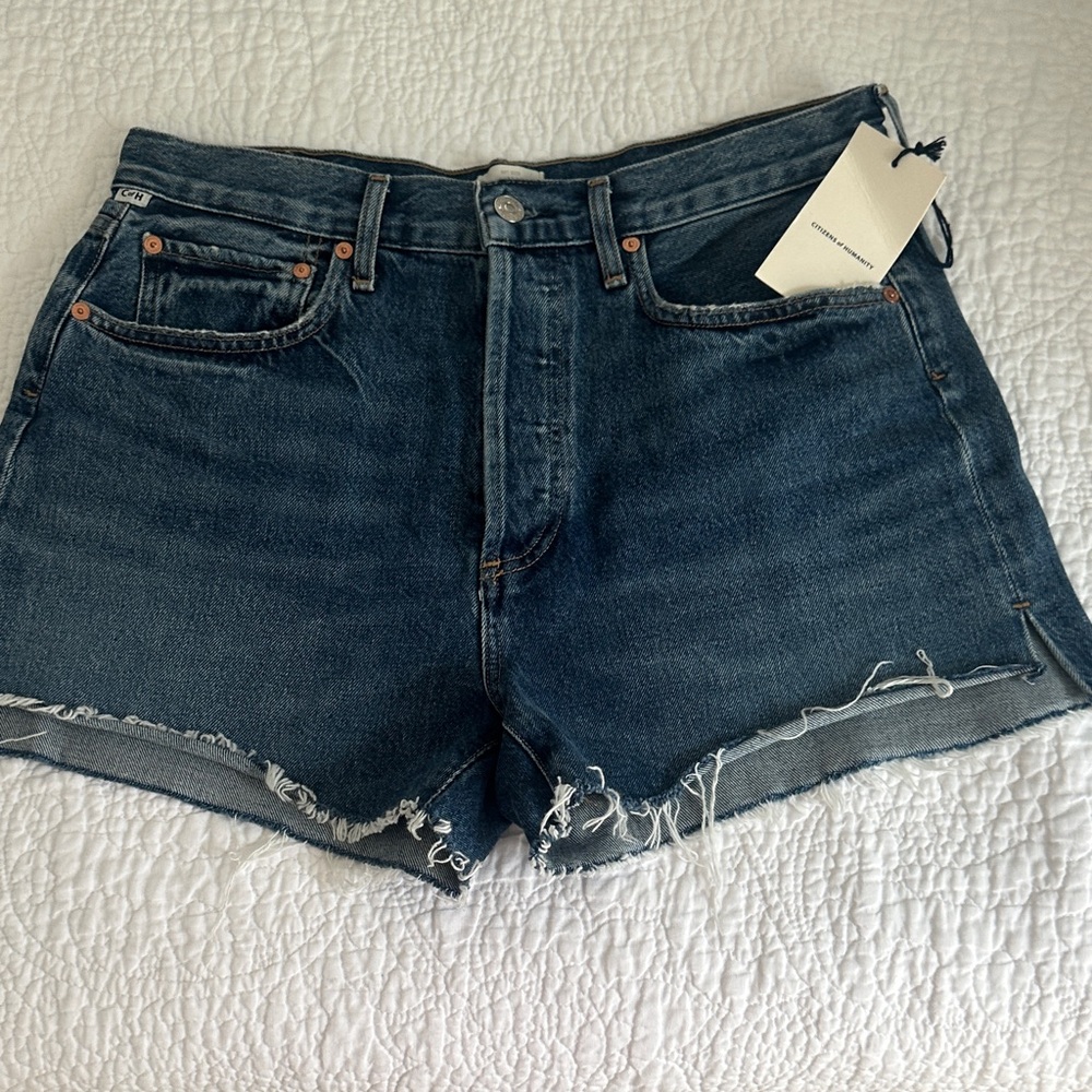 Citizens Of Humanity Dark Blue Jean Shorts